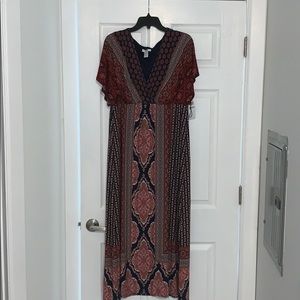 Cap sleeve maxi dress